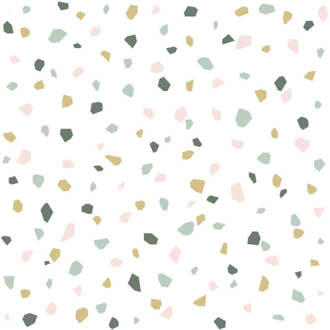 ESTA Home Confetti Pastel Terrazzo Wallpaper Design Department Covers about 57.5 square feet Netherlands Unpasted 20.9-in repeat, half drop match 20.9-in by 33-ft long roll - My Fabric Connection -