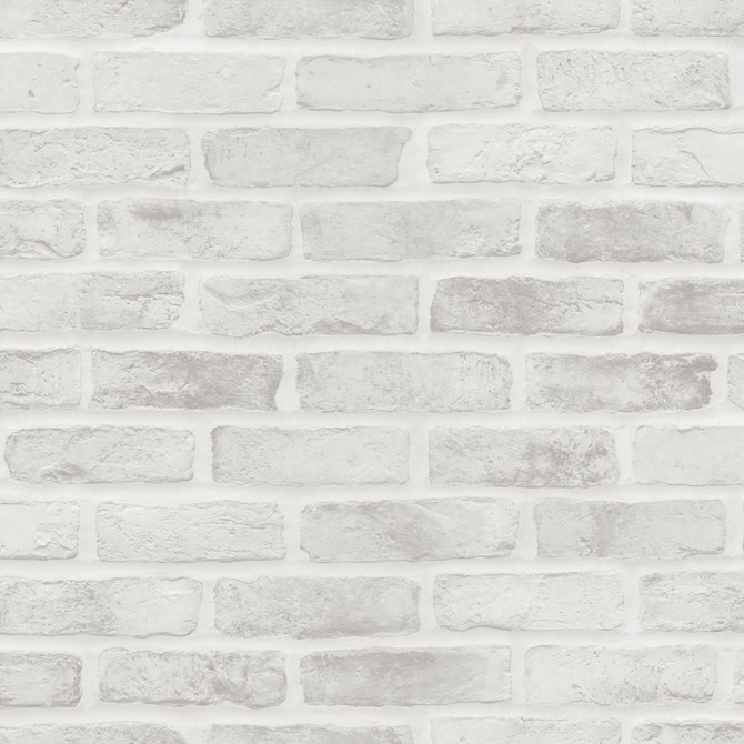ESTA Home Burnham Grey Brick Wall Wallpaper Design Department Covers about 57.5 square feet Netherlands Unpasted 20.9-in repeat, drop match 20.9-in by 33-ft long roll - My Fabric Connection -