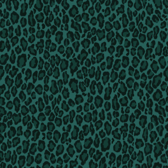 ESTA Home Cicely Green Leopard Skin Wallpaper Design Department Covers about 57.5 square feet Netherlands Unpasted 20.9-in repeat, straight match 20.9-in by 33-ft long roll - My Fabric Connection -