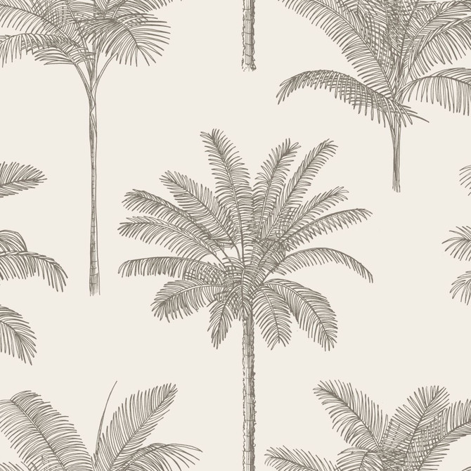 ESTA Home Taj Beige Palm Trees Wallpaper Design Department Covers about 57.5 square feet 20.9-in by 33-ft long roll Unpasted 20.9 - My Fabric Connection -