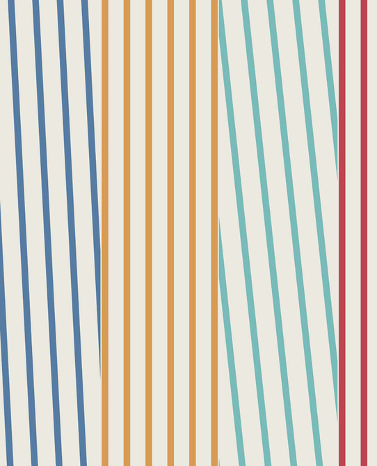 Eijffinger Maryam Multicolor Modern Stripe Wallpaper Eijffinger Web Only Covers about 56.4 square feet Netherlands Unpasted No repeat, random match 20.5-in by 33-ft long roll - My Fabric Connection -