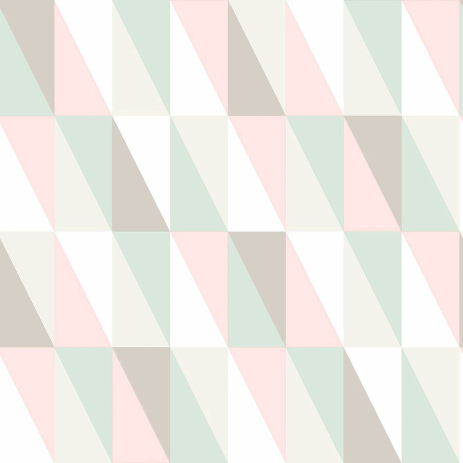 Chesapeake Inez Pastel Geometric Wallpaper Fable Covers about 57.5 square feet Netherlands Unpasted 20.9-in repeat, straight match 20.9-in by 33-ft long roll - My Fabric Connection -