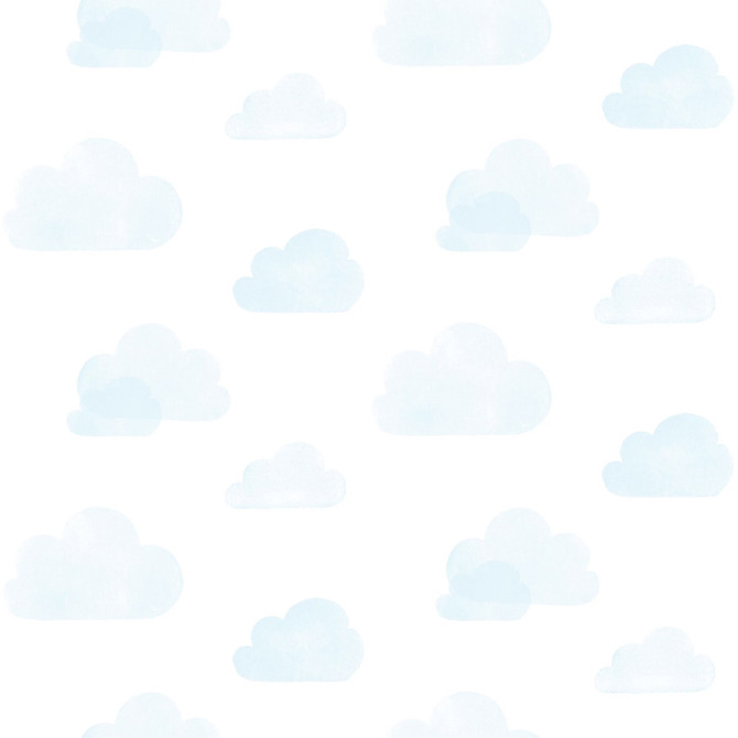 Chesapeake Irie Blue Clouds Wallpaper Fable Covers about 57.5 square feet 20.9-in by 33-ft long roll Unpasted 10.4 - My Fabric Connection -