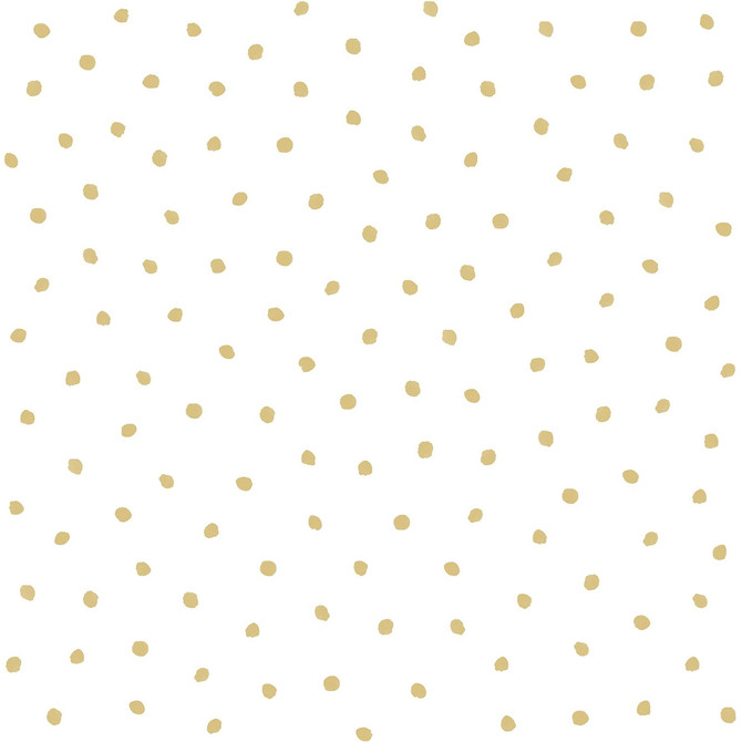 Chesapeake Pixie Gold Dots Wallpaper Fable Covers about 57.5 square feet Netherlands Unpasted 20.9-in repeat, straight match 20.9-in by 33-ft long roll - My Fabric Connection -
