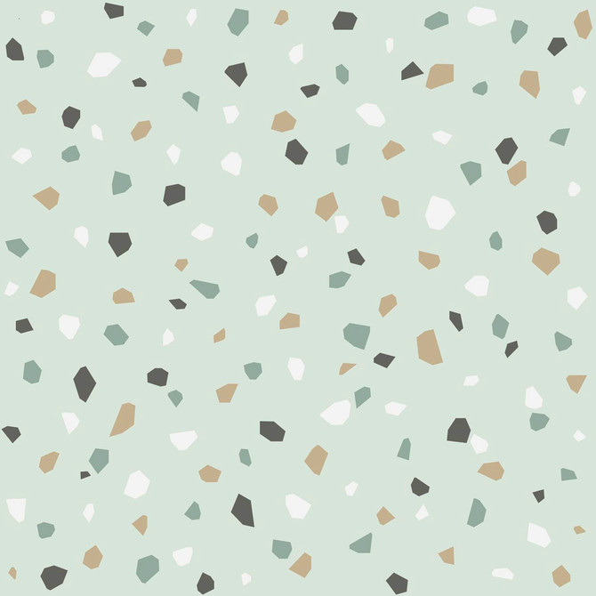 Chesapeake Ona Mint Terrazzo Wallpaper Fable Covers about 57.5 square feet Netherlands Unpasted 10.4-in repeat, drop match 20.9-in by 33-ft long roll - My Fabric Connection -