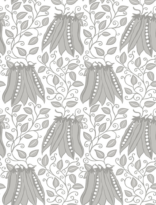 A-Street Prints Peas in a Pod Light Grey Garden Wallpaper Folklore Covers about 56.4 square feet Great Britain Unpasted 13.5-in repeat, straight match 20.5-in by 33-ft long roll - My Fabric Connection - A-Street Prints Peas in a Pod Light Grey Garden Wallpaper Folklore Covers about 56.4 square feet Great Britain Unpasted 13.5-in repeat, straight match 20.5-in by 33-ft long roll - My Fabric Connection -