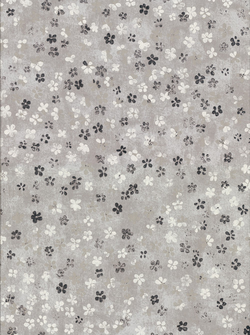 Brewster Cosima Grey Miniature Floral Wallpaper Fresh Start Kitchen & Bath Covers about 60.8 square feet China Unpasted 12.6-in repeat, drop match 27-in by 27-ft long roll - My Fabric Connection -