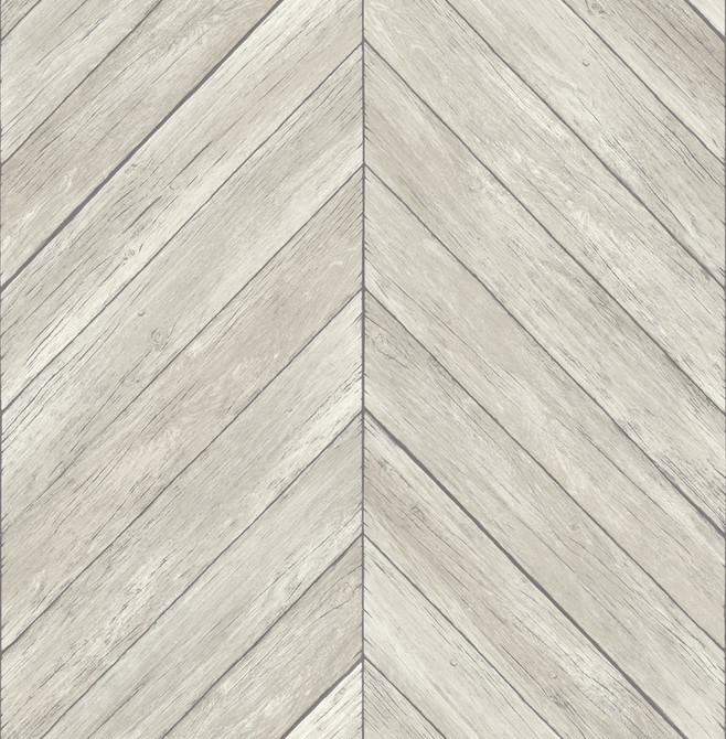Brewster Parisian Dove Chevron Wood Wallpaper Fresh Start Kitchen & Bath Covers about 56.4 square feet 20.5-in by 33-ft long roll Unpasted 20.9 - My Fabric Connection -