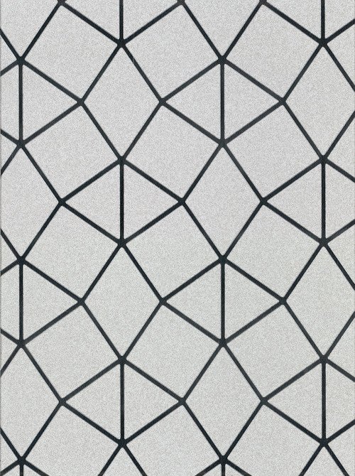Brewster Albion Silver Geometric Wallpaper Fresh Start Kitchen & Bath Covers about 56.4 square feet Great Britain Unpasted 20.9-in repeat, straight match 20.5-in by 33-ft long roll - My Fabric Connection -