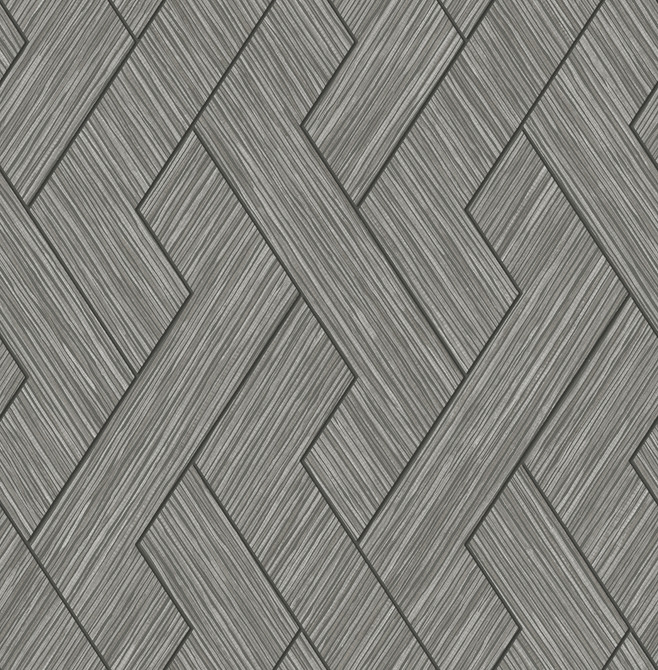 Advantage Ember Grey Geometric Basketweave Wallpaper Fusion Covers about 56.4 square feet Great Britain Unpasted 20.9-in repeat, straight match 20.5-in by 33-ft long roll - My Fabric Connection -
