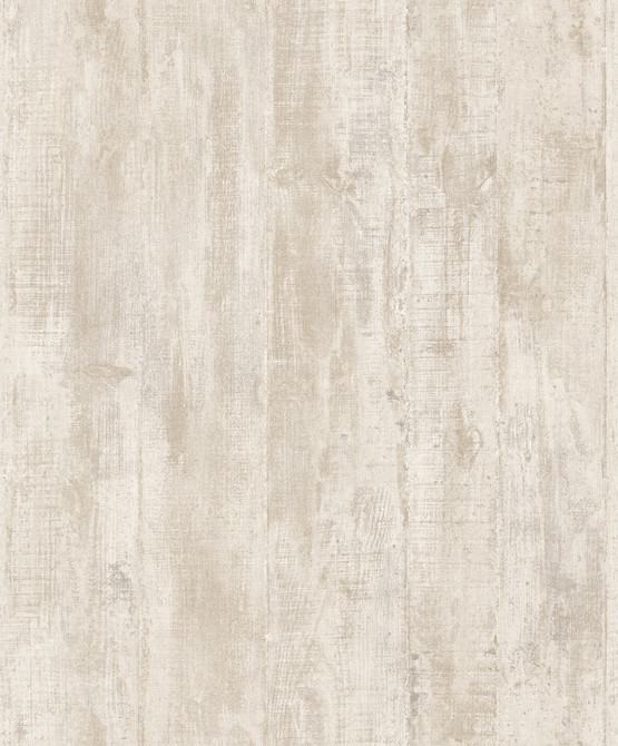 Advantage Huck Cream Weathered Wood Plank Wallpaper Geo & Textures Covers about 57.5 square feet France Unpasted No repeat, random match 20.9-in by 33-ft long roll - My Fabric Connection -