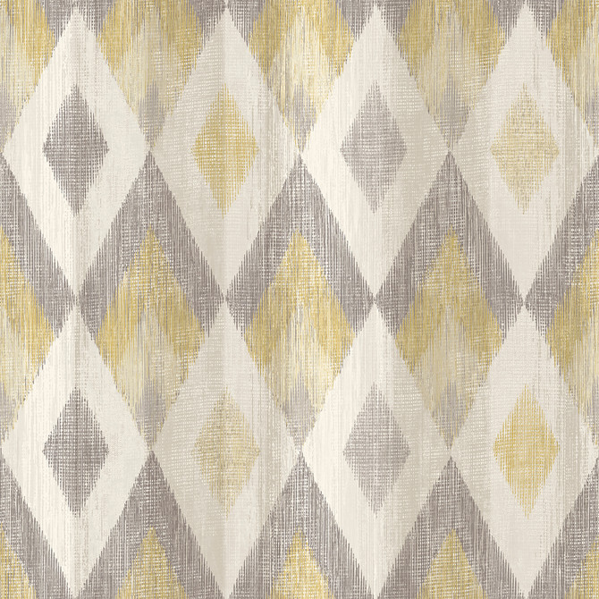 Advantage Ace Honey Diamond Wallpaper Geo & Textures Covers about 57.5 square feet France Unpasted 20.9-in repeat, straight match 20.9-in by 33-ft long roll - My Fabric Connection -