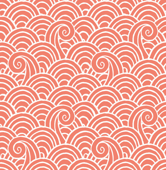 A-Street Prints Alorah Coral Wave Wallpaper Happy Covers about 56.4 square feet 20.5-in by 33-ft long roll Unpasted 10.4 - My Fabric Connection -