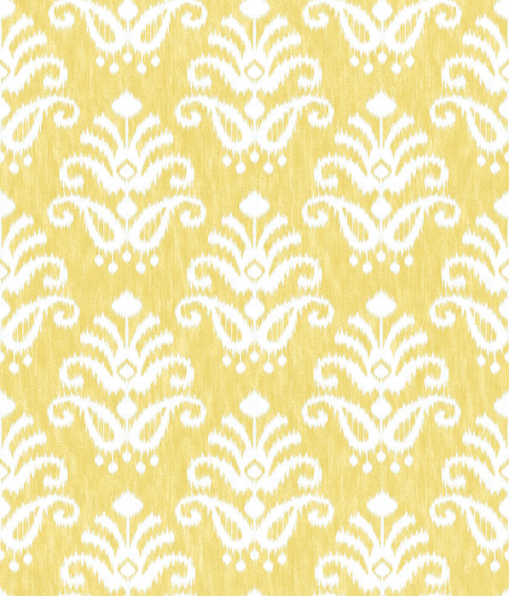A-Street Prints Keaton Yellow Medallion Wallpaper Happy Covers about 56.4 square feet Great Britain Unpasted 24-in repeat, straight match 20.5-in by 33-ft long roll - My Fabric Connection -