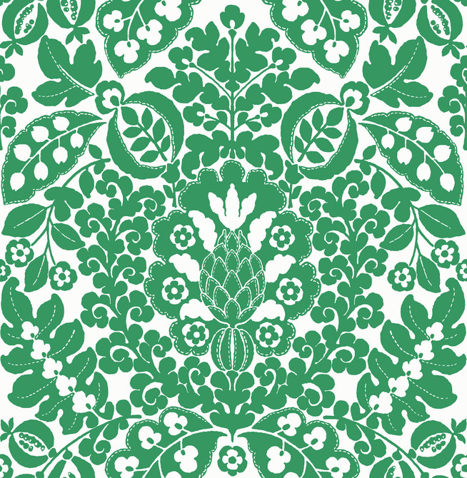 A-Street Prints Marni Green Fruit Damask Wallpaper Happy Covers about 56.4 square feet Great Britain Unpasted 20.9-in repeat, straight match 20.5-in by 33-ft long roll - My Fabric Connection - A-Street Prints Marni Green Fruit Damask Wallpaper Happy Covers about 56.4 square feet Great Britain Unpasted 20.9-in repeat, straight match 20.5-in by 33-ft long roll - My Fabric Connection -