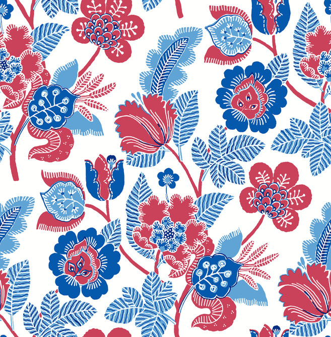 A-Street Prints Jana Red Jacobean Wallpaper Happy Covers about 56.4 square feet Great Britain Unpasted 20.9-in repeat, straight match 20.5-in by 33-ft long roll - My Fabric Connection - A-Street Prints Jana Red Jacobean Wallpaper Happy Covers about 56.4 square feet Great Britain Unpasted 20.9-in repeat, straight match 20.5-in by 33-ft long roll - My Fabric Connection -
