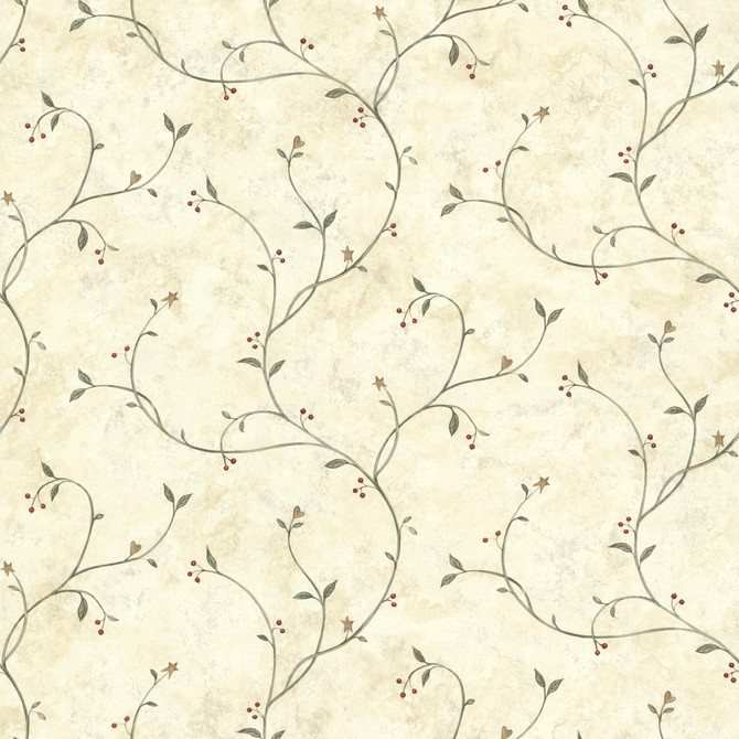 Chesapeake Kurt Beige Tin Star Trail Wallpaper Homestead Covers about 56.4 square feet United States Prepasted 10.25-in repeat, drop match 20.5-in by 33-ft long roll - My Fabric Connection -