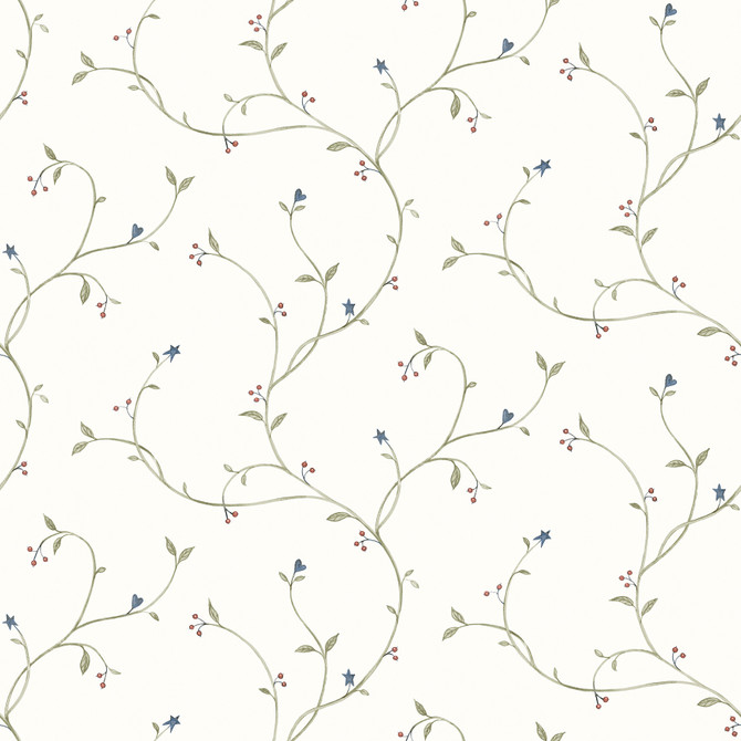 Chesapeake Kurt Cream Tin Star Trail Wallpaper Homestead Covers about 56.4 square feet United States Prepasted 20.5-in repeat, straight match 20.5-in by 33-ft long roll - My Fabric Connection -