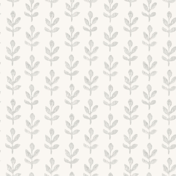 Chesapeake Whiskers Light Grey Leaf Wallpaper Homestead Covers about 56.4 square feet 20.5-in by 33-ft long roll Prepasted 5.13 - My Fabric Connection -