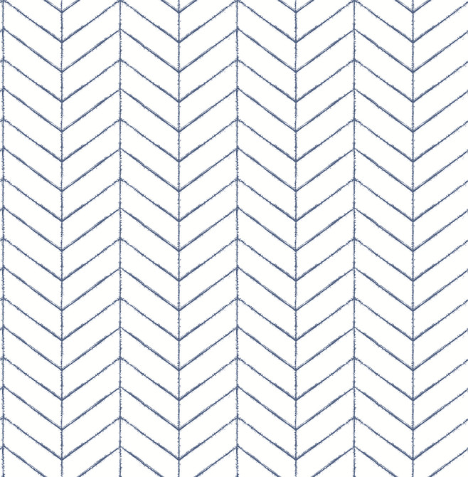 Chesapeake Bison Blue Herringbone Wallpaper Homestead Covers about 56.4 square feet Great Britain Unpasted 20.9-in repeat, straight match 20.5-in by 33-ft long roll - My Fabric Connection -