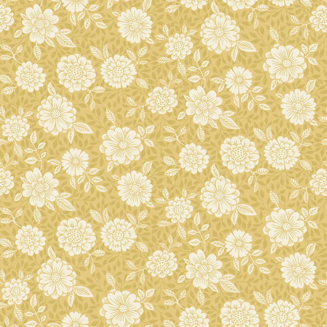 A-Street Prints Lizette Mustard Charming Floral Wallpaper Ingrid Covers about 57.5 square feet Sweden Unpasted 10.4-in repeat, straight match 20.9-in by 33-ft long roll - My Fabric Connection - A-Street Prints Lizette Mustard Charming Floral Wallpaper Ingrid Covers about 57.5 square feet Sweden Unpasted 10.4-in repeat, straight match 20.9-in by 33-ft long roll - My Fabric Connection -