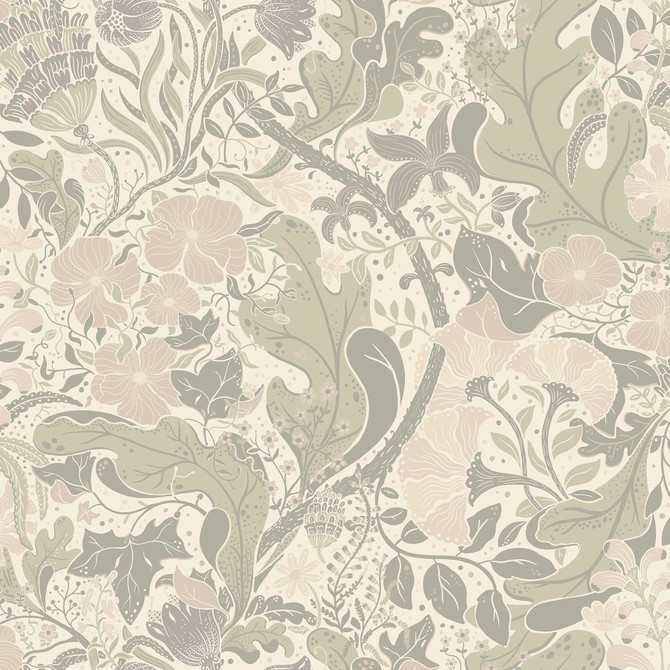 A-Street Prints Elise Light Grey Nouveau Gardens Wallpaper Ingrid Covers about 57.5 square feet Sweden Unpasted 20.9-in repeat, half drop match 20.9-in by 33-ft long roll - My Fabric Connection - A-Street Prints Elise Light Grey Nouveau Gardens Wallpaper Ingrid Covers about 57.5 square feet Sweden Unpasted 20.9-in repeat, half drop match 20.9-in by 33-ft long roll - My Fabric Connection -