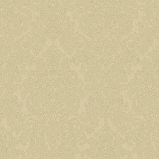 Sirpi Betina Gold Damask Wallpaper Italian Silk Covers about 57.5 square feet Italy Unpasted 20.9-in repeat, drop match 20.9-in by 33-ft long roll - My Fabric Connection -