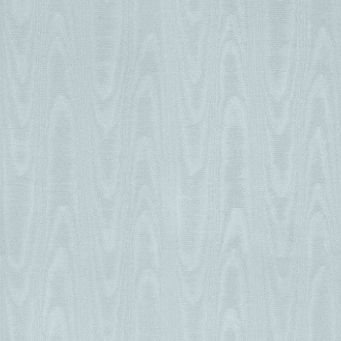 Sirpi Angelina Light Blue Moire Wallpaper Italian Silk Covers about 57.5 square feet Italy Unpasted 20.9-in repeat, straight match 20.9-in by 33-ft long roll - My Fabric Connection -