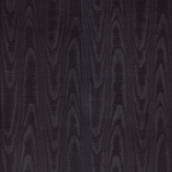 Sirpi Angelina Black Moire Wallpaper Italian Silk Covers about 57.5 square feet Italy Unpasted 20.9-in repeat, straight match 20.9-in by 33-ft long roll - My Fabric Connection -