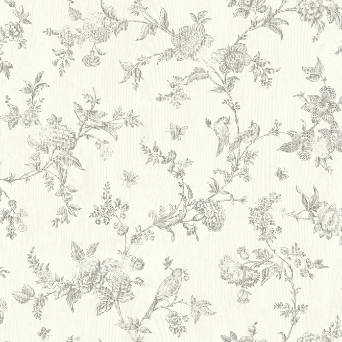 Chesapeake French Nightingale Taupe Floral Scroll Wallpaper Kindred Covers about 56.4 square feet 20.5-in by 33-ft long roll Prepasted 20.5 - My Fabric Connection - Chesapeake French Nightingale Taupe Floral Scroll Wallpaper Kindred Covers about 56.4 square feet 20.5-in by 33-ft long roll Prepasted 20.5 - My Fabric Connection -