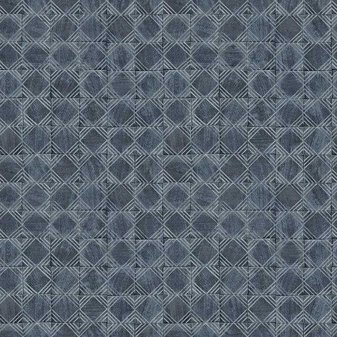 Chesapeake Button Block Navy Geometric Wallpaper Kinfolk Covers about 56.4 square feet 20.5-in by 33-ft long roll Prepasted 20.5 - My Fabric Connection -