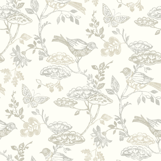 Chesapeake Malmo Grey Trail Wallpaper Kinfolk Covers about 56.4 square feet 20.5-in by 33-ft long roll Prepasted 20.5 - My Fabric Connection -