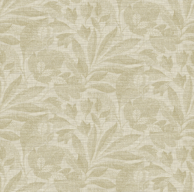 A-Street Prints Lei Gold Leaf Wallpaper Loom Covers about 60.8 square feet China Unpasted 27-in repeat, straight match 27-in by 27-ft long roll - My Fabric Connection - A-Street Prints Lei Gold Leaf Wallpaper Loom Covers about 60.8 square feet China Unpasted 27-in repeat, straight match 27-in by 27-ft long roll - My Fabric Connection -