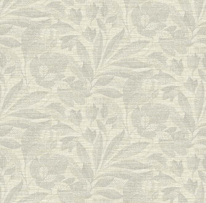 A-Street Prints Lei Silver Leaf Wallpaper Loom Covers about 60.8 square feet China Unpasted 27-in repeat, straight match 27-in by 27-ft long roll - My Fabric Connection - A-Street Prints Lei Silver Leaf Wallpaper Loom Covers about 60.8 square feet China Unpasted 27-in repeat, straight match 27-in by 27-ft long roll - My Fabric Connection -