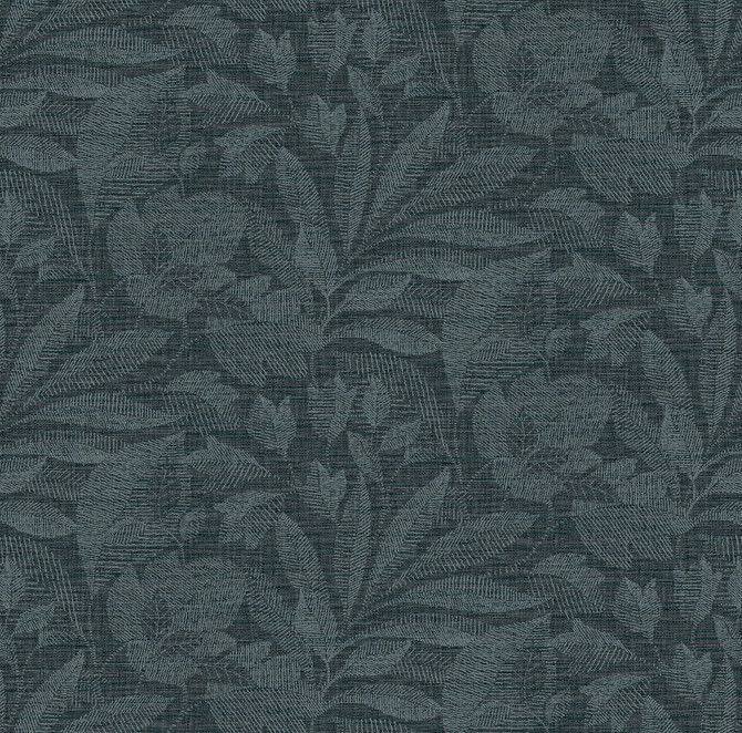 A-Street Prints Lei Navy Leaf Wallpaper Loom Covers about 60.8 square feet China Unpasted 27-in repeat, straight match 27-in by 27-ft long roll - My Fabric Connection - A-Street Prints Lei Navy Leaf Wallpaper Loom Covers about 60.8 square feet China Unpasted 27-in repeat, straight match 27-in by 27-ft long roll - My Fabric Connection -