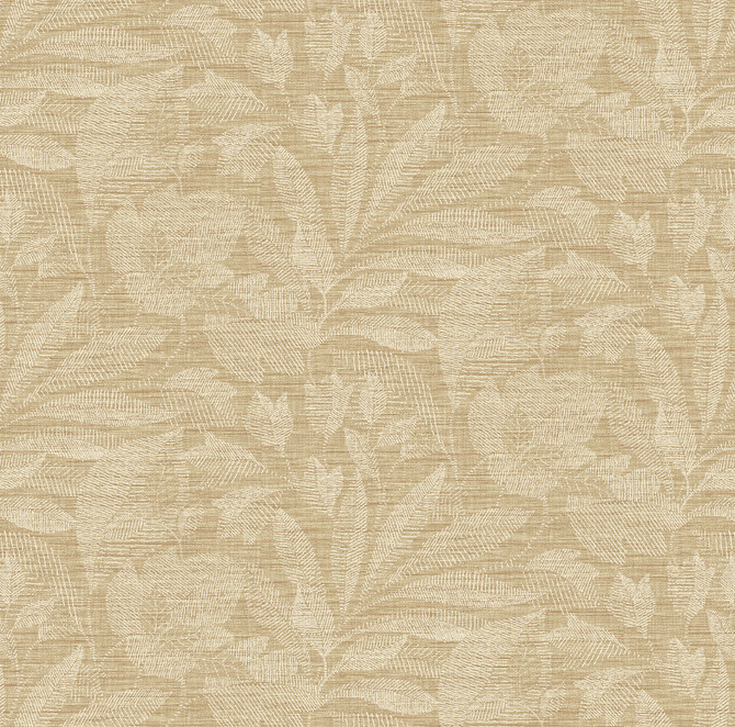 A-Street Prints Lei Wheat Leaf Wallpaper Loom Covers about 60.8 square feet China Unpasted 27-in repeat, straight match 27-in by 27-ft long roll - My Fabric Connection -