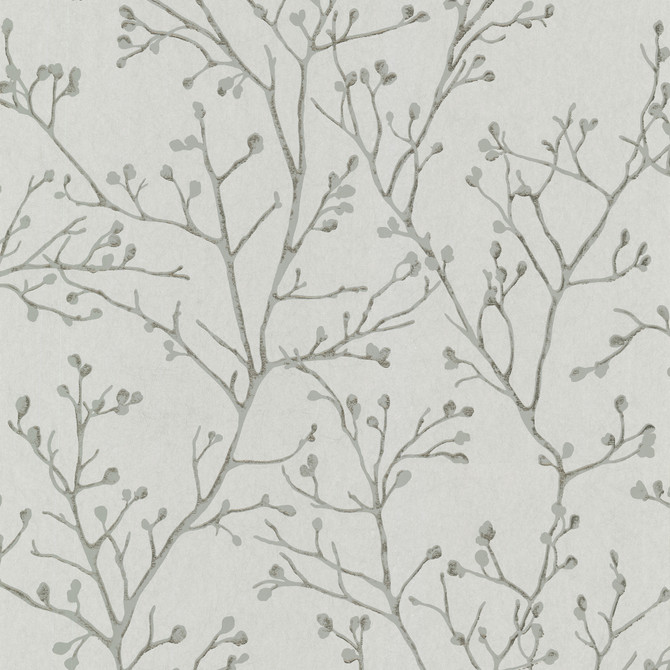 A-Street Prints Koura Platinum Budding Branches Wallpaper Lustre Covers about 57.5 square feet China Unpasted 12.5-in repeat, drop match 20.9-in by 33-ft long roll - My Fabric Connection -