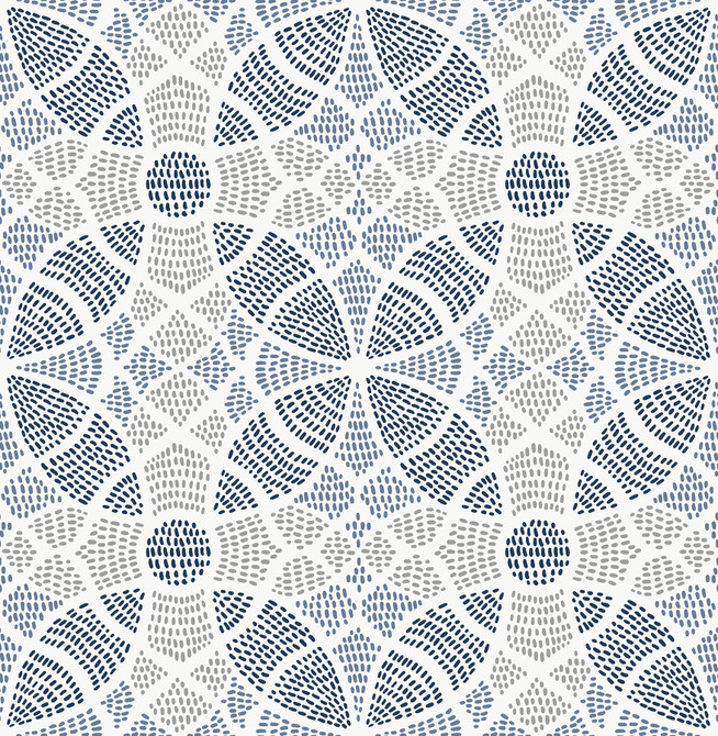 A-Street Prints Zazen Blue Geometric Wallpaper Mistral Covers about 56.4 square feet 20.5-in by 33-ft long roll Unpasted 10.4 - My Fabric Connection -