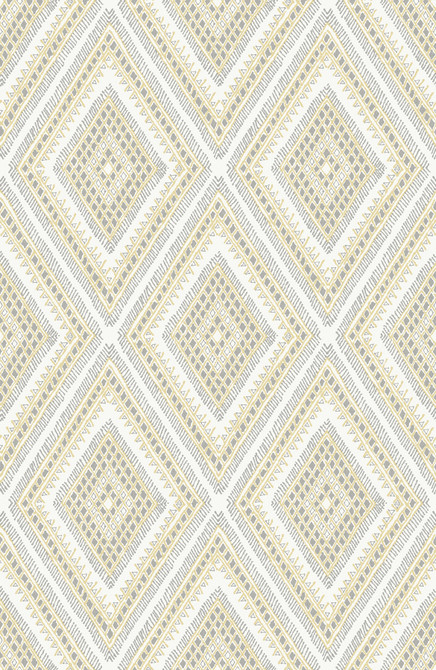 A-Street Prints Zaya Light Yellow Tribal Diamonds Wallpaper Pacifica Covers about 56.4 square feet 20.5-in by 33-ft long roll Unpasted 20.8 - My Fabric Connection - A-Street Prints Zaya Light Yellow Tribal Diamonds Wallpaper Pacifica Covers about 56.4 square feet 20.5-in by 33-ft long roll Unpasted 20.8 - My Fabric Connection -