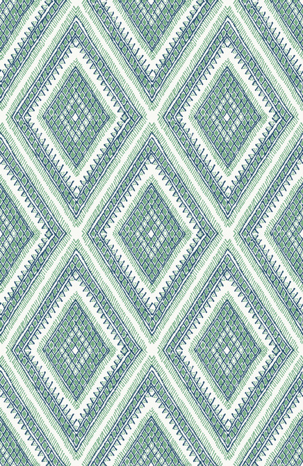 A-Street Prints Zaya Green Tribal Diamonds Wallpaper Pacifica Covers about 56.4 square feet Great Britain Unpasted 20.8-in repeat, drop match 20.5-in by 33-ft long roll - My Fabric Connection - A-Street Prints Zaya Green Tribal Diamonds Wallpaper Pacifica Covers about 56.4 square feet Great Britain Unpasted 20.8-in repeat, drop match 20.5-in by 33-ft long roll - My Fabric Connection -