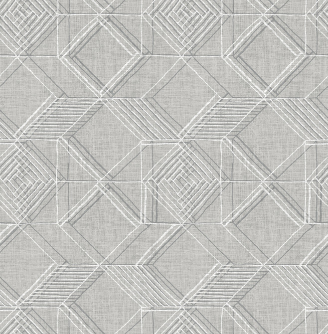 A-Street Prints Moki Grey Lattice Geometric Wallpaper Pacifica Covers about 56.4 square feet Great Britain Unpasted 20.8-in repeat, straight match 20.5-in by 33-ft long roll - My Fabric Connection - A-Street Prints Moki Grey Lattice Geometric Wallpaper Pacifica Covers about 56.4 square feet Great Britain Unpasted 20.8-in repeat, straight match 20.5-in by 33-ft long roll - My Fabric Connection -