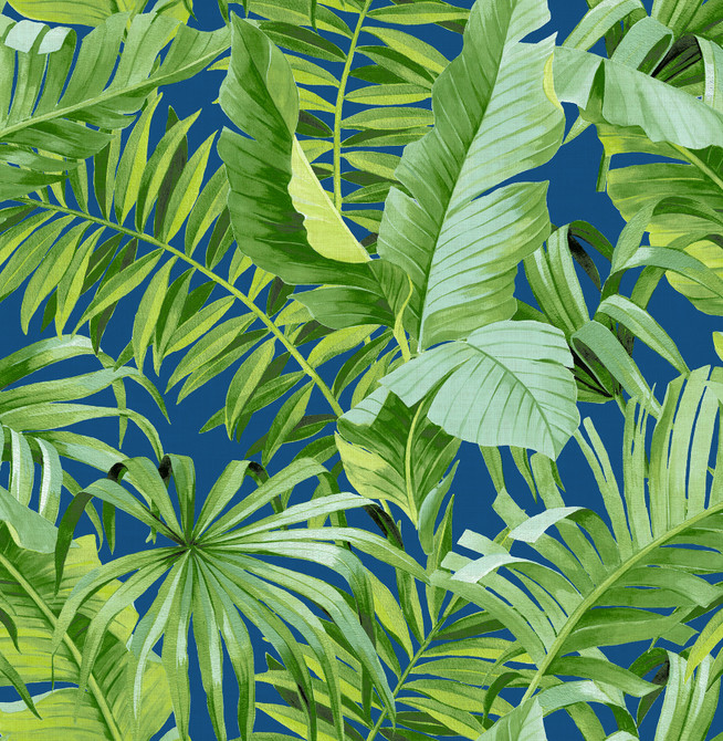 A-Street Prints Alfresco Jade Tropical Palm Wallpaper Pacifica Covers about 56.4 square feet Great Britain Unpasted 20.8-in repeat, drop match 20.5-in by 33-ft long roll - My Fabric Connection -