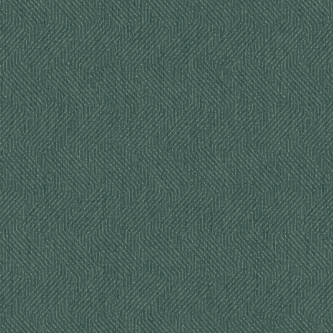 Advantage Elbert Teal Zig Zag Wallpaper Passport Covers about 57.5 square feet France Unpasted 25.2-in repeat, straight match 20.9-in by 33-ft long roll - My Fabric Connection -