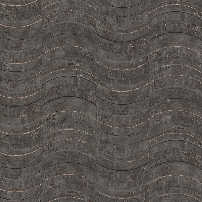 Brewster Hydra Dark Grey Geometric Wallpaper Polished Covers about 57.8 square feet China Unpasted 25.2-in repeat, straight match 21-in by 33-ft long roll - My Fabric Connection -