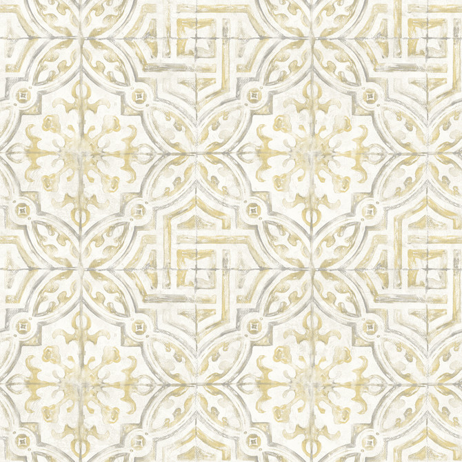 Chesapeake Sonoma Yellow Beach Tile Wallpaper Sanibel Covers about 56.4 square feet United States Prepasted 20.5-in repeat, straight match 20.5-in by 33-ft long roll - My Fabric Connection - Chesapeake Sonoma Yellow Beach Tile Wallpaper Sanibel Covers about 56.4 square feet United States Prepasted 20.5-in repeat, straight match 20.5-in by 33-ft long roll - My Fabric Connection -