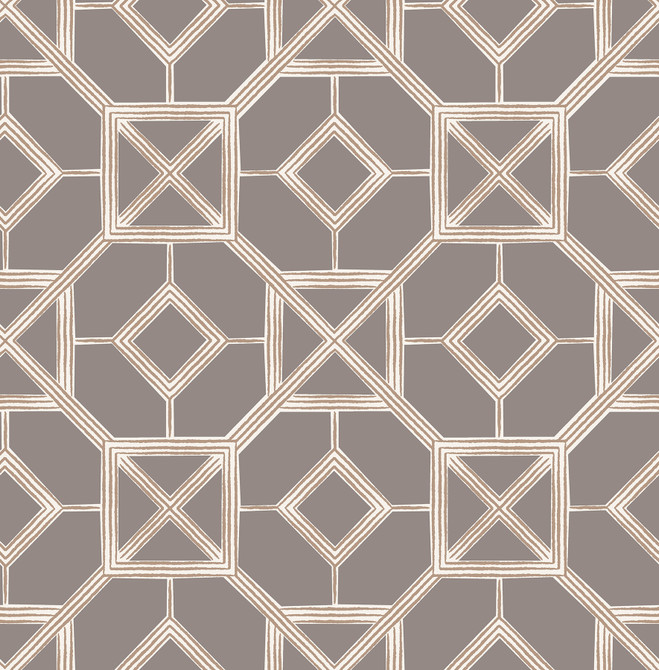 A-Street Prints Livia Mauve Trellis Wallpaper Seychelles Covers about 56.4 square feet Great Britain Unpasted 10.4-in repeat, straight match 20.5-in by 33-ft long roll - My Fabric Connection -