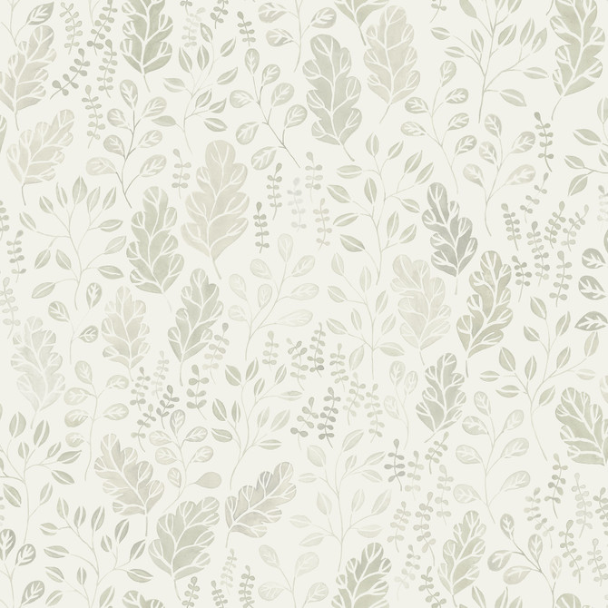 A-Street Prints Isha Beige Leaf Wallpaper Spring Covers about 56.4 square feet Sweden Unpasted 20.9-in repeat, drop match 20.5-in by 33-ft long roll - My Fabric Connection -
