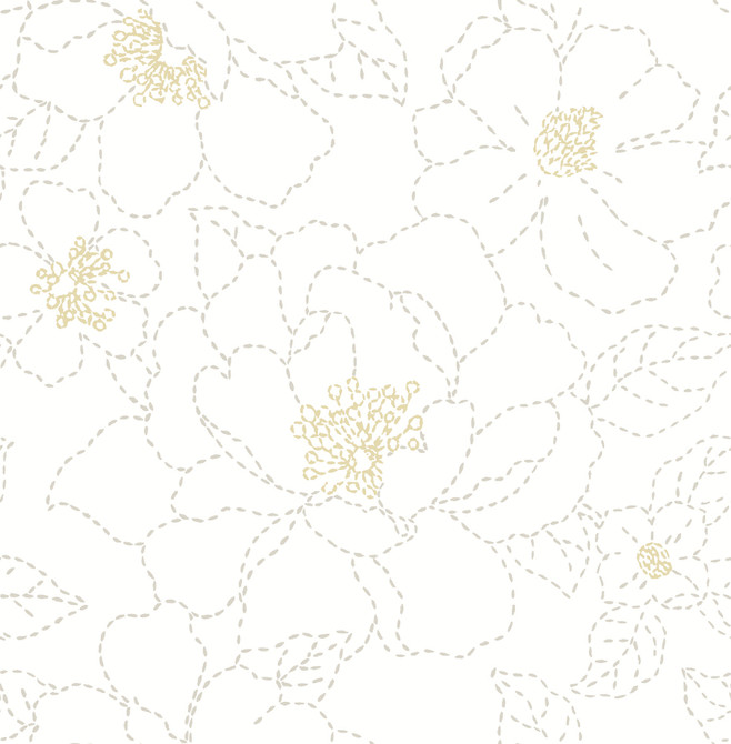 A-Street Prints Gardena White Embroidered Floral Wallpaper Terrace Covers about 56.4 square feet Great Britain Unpasted 20.86-in repeat, straight match 20.5-in by 33-ft long roll - My Fabric Connection - A-Street Prints Gardena White Embroidered Floral Wallpaper Terrace Covers about 56.4 square feet Great Britain Unpasted 20.86-in repeat, straight match 20.5-in by 33-ft long roll - My Fabric Connection -