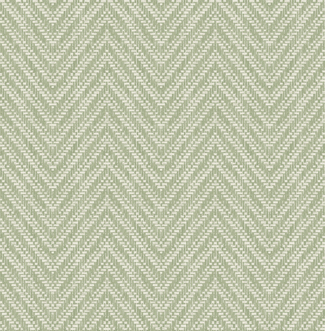A-Street Prints Glynn Green Chevron Wallpaper Terrace Covers about 56.4 square feet Great Britain Unpasted 20.86-in repeat, straight match 20.5-in by 33-ft long roll - My Fabric Connection -