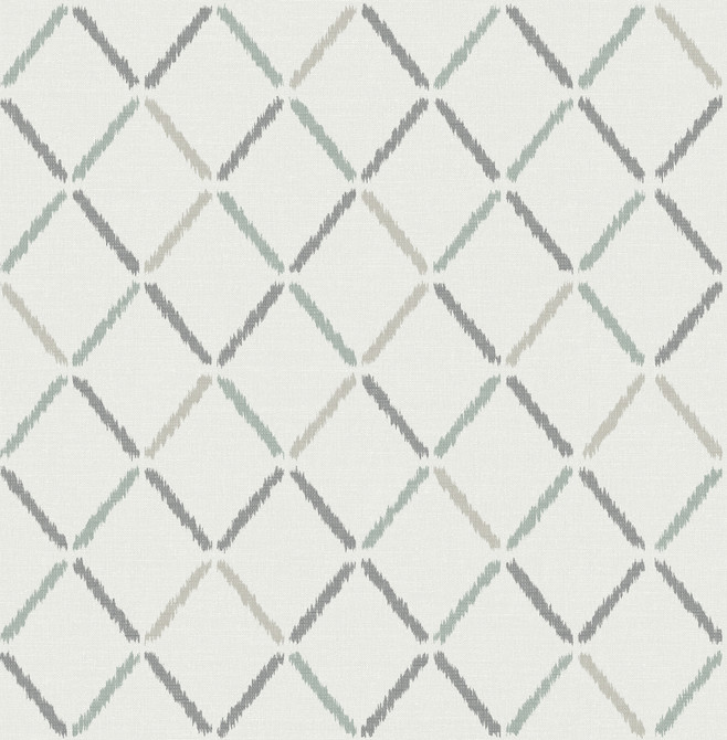 A-Street Prints Allotrope Grey Linen Geometric Wallpaper Theory Covers about 56.4 square feet 20.5-in by 33-ft long roll Unpasted 20.9 - My Fabric Connection -